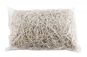 Office Products Gumki recepturki średnica 80mm, 1,5x1,5mm, 60% kauczuku, 1000g, zgrzewka, białe