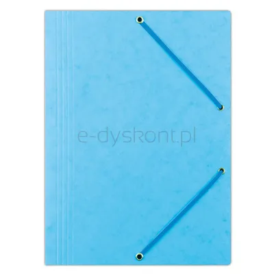 Office Products Teczka Z Gumką, Preszpan, A4, 390Gsm, 3-Skrz., Jasnoniebieska 