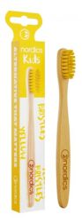 Nordics Oral Care Szczoteczka do zębów bambusowa Dla dzieci, miękka, żółta 14.5cm