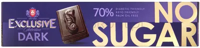 Taitau Czekolada gorzka 70% kakao bez cukru, słodzona erytrytolem KETO 50 g