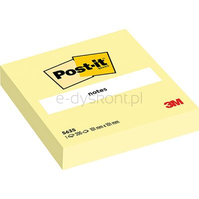 Post-It Karteczki Samoprzylepne (5635), 100X100Mm, 1X200 Kart., Żółte 
