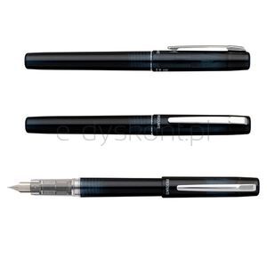 Pióro wieczne Platinum Prefounte Graphite Blue, M, w plastikowym opakowaniu, na blistrze, granatowe