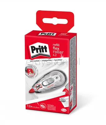 Korektor w taśmie PRITT REFILL FLEX, myszka, 4,2mm x 12m, pudełko, zawieszka