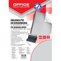 Office Products Okładki do bindowania PVC, A4, 200mikr., 100szt., szare transparentne [BIURO]