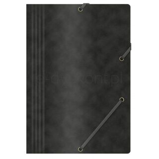 Office Products Teczka z gumką, preszpan, A4, 390gsm, 3-skrz., Czarna