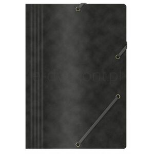 Office Products Teczka z gumką, preszpan, A4, 390gsm, 3-skrz., Czarna
