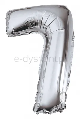 Part Go Balon foliowy cyfra 7, 80cm, srebrny
