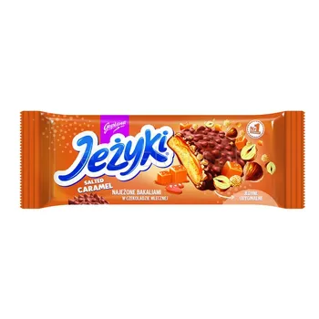 Jeżyki Orzech I Słony Karmel Ciastka W Czekoladzie Mlecznej 140G