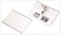 Identyfikator Office Products, Z Klipsem I Agrafką, Otwór Z Boku, Miękki, Transparentny