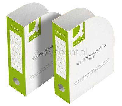 Pojemnik na dokumenty Q-CONNECT, karton, otwarte, A4/100mm, zielone