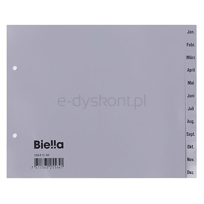 Dez-Jan Przekładki polypropylenowa, 2/3 A4 szare