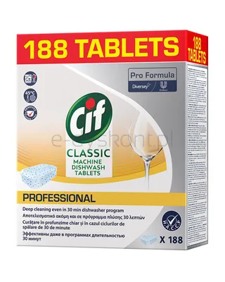 CIF Tabletki do zmywarki Diversey, 188 sztuk, classic