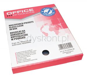 Office Products Koszulki na dokumenty PP, A4, krystal, 55mikr., 100szt., w pudełku