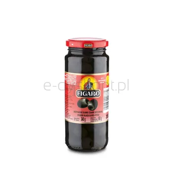 Figaro Hiszpańskie Oliwki Czarne Drylowane 340G/160G