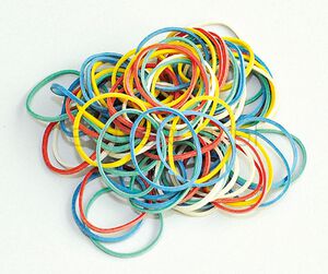 Q-Connect Gumki recepturki 250g, średnica 25mm, mix kolorów