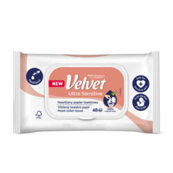 Velvet Nawilżany Papier Toaletowy Ultra Sensitive 48 sztuk