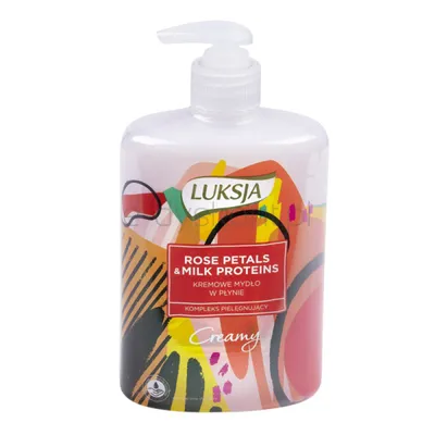 Luksja Mydło W Płynie Mleko I Płatki Róż, 500Ml