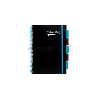 Pukka Pad Kołozeszyt PP Neon Black A4 niebieski kratka