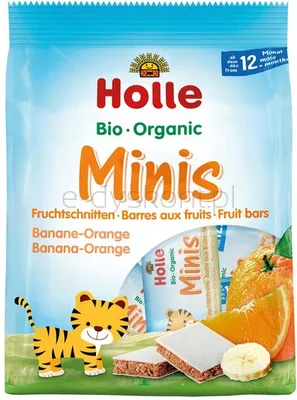 Holle Mini batoniki banan-pomarańcza powyżej 12 m-ca życia BIO 100 g