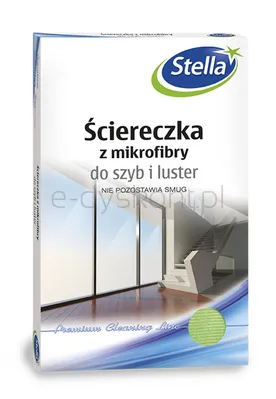 Stella Ściereczka z mikrofibry do szyb i luster, 1 szt., zielony