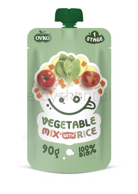 Ovko Danie Mix Warzyw Z Ryżem Po 8 Miesiącu Życia Bio 90 G