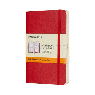 Moleskine Notes Classic P (9x14cm), w linie, miękka oprawa, 192 strony, czerwony