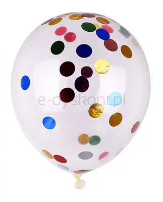 Zestaw balonów Part Go, z konfetti, 25cm, 6 szt., mix kolorów