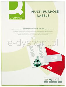 Q-Connect Etykiety uniwersalne 70x50,8mm, prostokątne, białe 100 ark.
