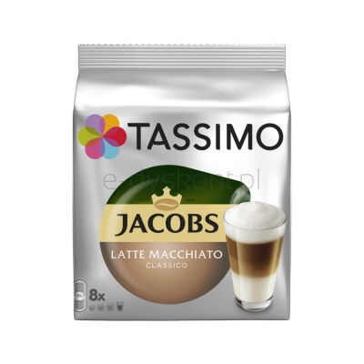 Jacobs Tassimo Latte Macchiato Classico Kawa Mielona 8 Kapsułek I Mleko 8 Kapsułek 264 G