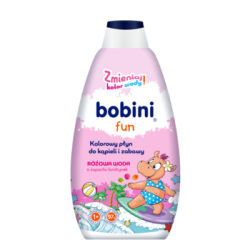 BOBINI Fun Kolorowy płyn do kąpieli i zabawy różowa woda 500ml