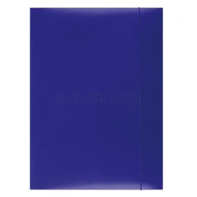 Office Products Teczka Z Gumką, Karton/Lakier, A4, 350Gsm, 3-Skrz., Niebieska 