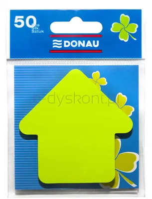 Donau Bloczek Samoprzylepny 1X50 Kart., Strzałka, Zawieszka, Zielony 