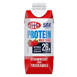 Mlekovita Napój proteinowy o smaku truskawkowym UHT 350g