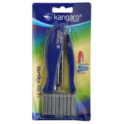 Kangaro Zszywacz Vertika-45+zszywki, zszywa do 30 kartek, blister, niebieski 