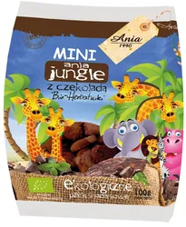 Herbatniki mini jungle z czekoladą BIO 100g