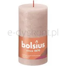 Bolsius Świeca Pieńkowa Rustic 130/68 Shine mglisty róż