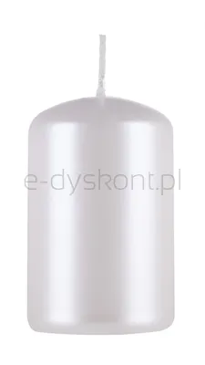 Świeca słupek DONAU HOME Adwent Lakier, 50x80mm, 4 szt., biały perła