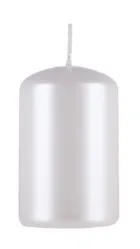 Świeca słupek DONAU HOME Adwent Lakier, 50x80mm, 4 szt., biały perła