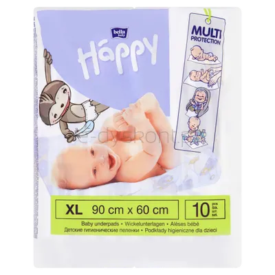 Bella Podkład Higieniczny Do Przewijania Baby Happy 60X90 10 Szt.