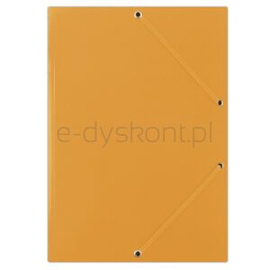 Donau Teczka z gumką karton, A4, 400gsm, 3-skrz., pomarańczowa