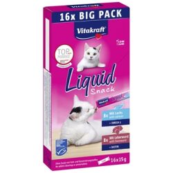 Vitakraft Cat Liquid Snack wątróbka i łosoś 16x15g