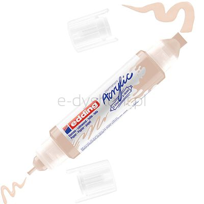 Edding Marker Akrylowy 3D E-5400 podwójny, 2-3 mm, 5-10 mm, ciepły beżowy