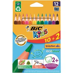 Bic kredki Kids Evolution Triangle ołówkowe opak. 10+2 GRATIS