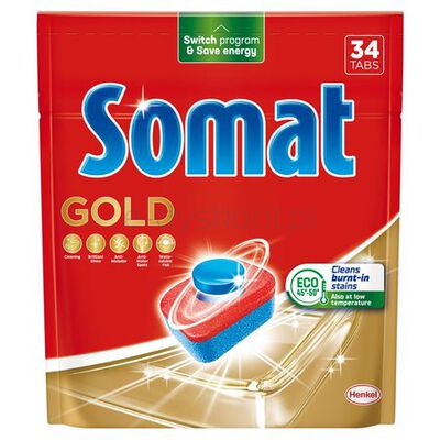 Somat Tabletki do mycia naczyń w zmywarkach Gold 34 Szt