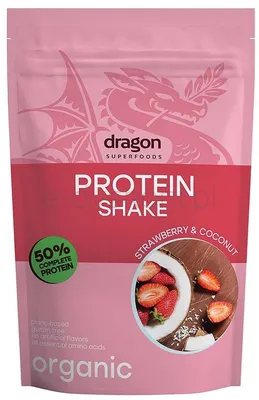 Shake Proteinowy Truskawka I Kokos, 50% Białka Z Amino Kwasami, Z Erytrytolem, Bezglutenowy Bio 450 G