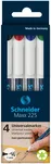 Zestaw Foliopisów Niepermanentnych Schneider Maxx 225 M, 4 Szt., W Etui, Mix Kolorów - 4