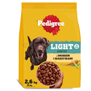 Pedigree Light sucha karma z drobiem i warzywami 2,6 kg