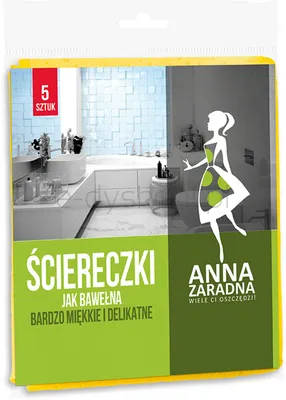 Ściereczki Jak Bawełna Anna Zaradna, 5Szt., Mix