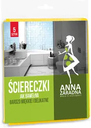 Ściereczki Jak Bawełna Anna Zaradna, 5Szt., Mix