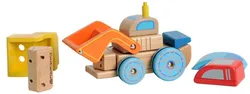 Drewniany samochodzik 3 w 1 od 18m-ca (13.5x9x9cm) fsc